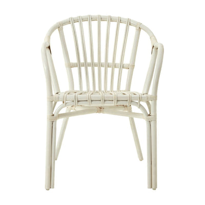 Noosa & Co. Living Cuba White Rattan Low Armchair House of Isabella UK