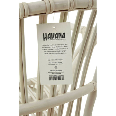 Noosa & Co. Living Cuba White Rattan Low Armchair House of Isabella UK