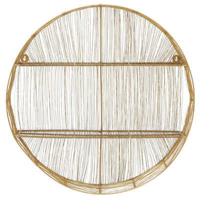 Noosa & Co. Living Enzo Gold Wire Round Wall Shelf House of Isabella UK