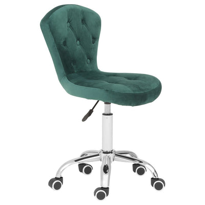 Noosa & Co. Living Green Velvet Buttoned Home Office Chair House of Isabella UK