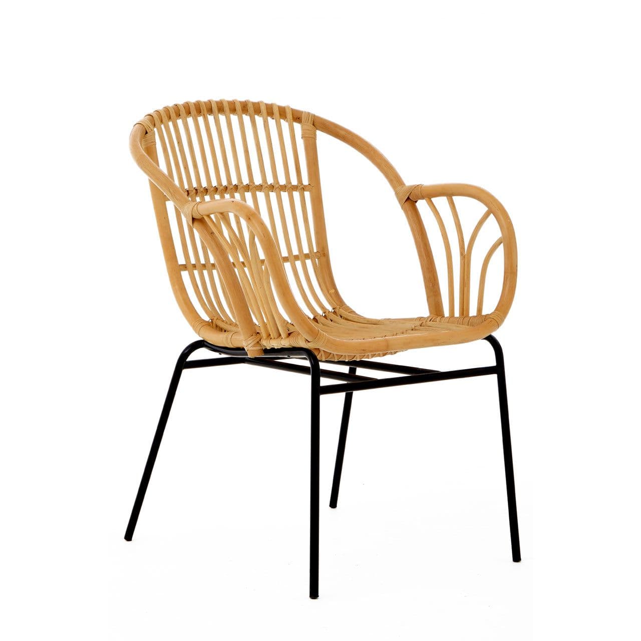 Noosa & Co. Living Moglom Natural Rattan Chair With Raised Sides House of Isabella UK