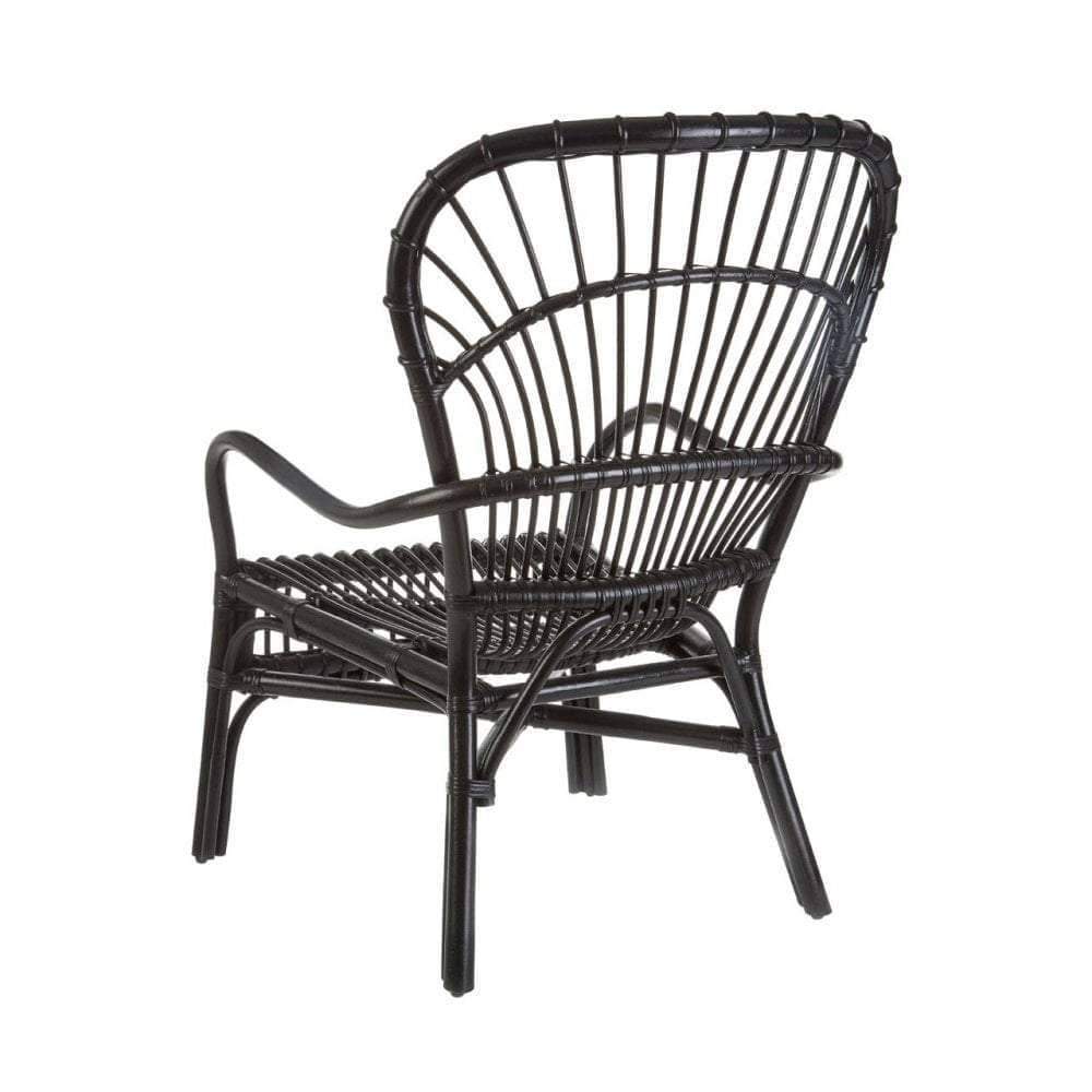 Noosa & Co. Living Relax Chair, Rattan, Black House of Isabella UK