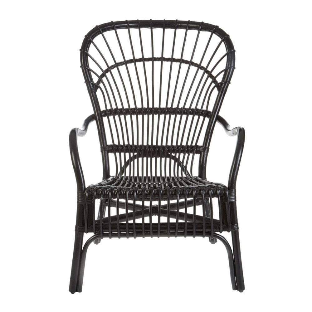 Noosa & Co. Living Relax Chair, Rattan, Black House of Isabella UK