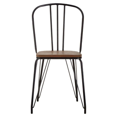 Noosa & Co. Living Sedgefield Elm Wood And Metal High Back Chair House of Isabella UK
