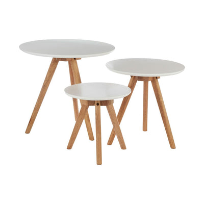Noosa & Co. Living Set Of 3 Side Tables With Tapered Legs House of Isabella UK