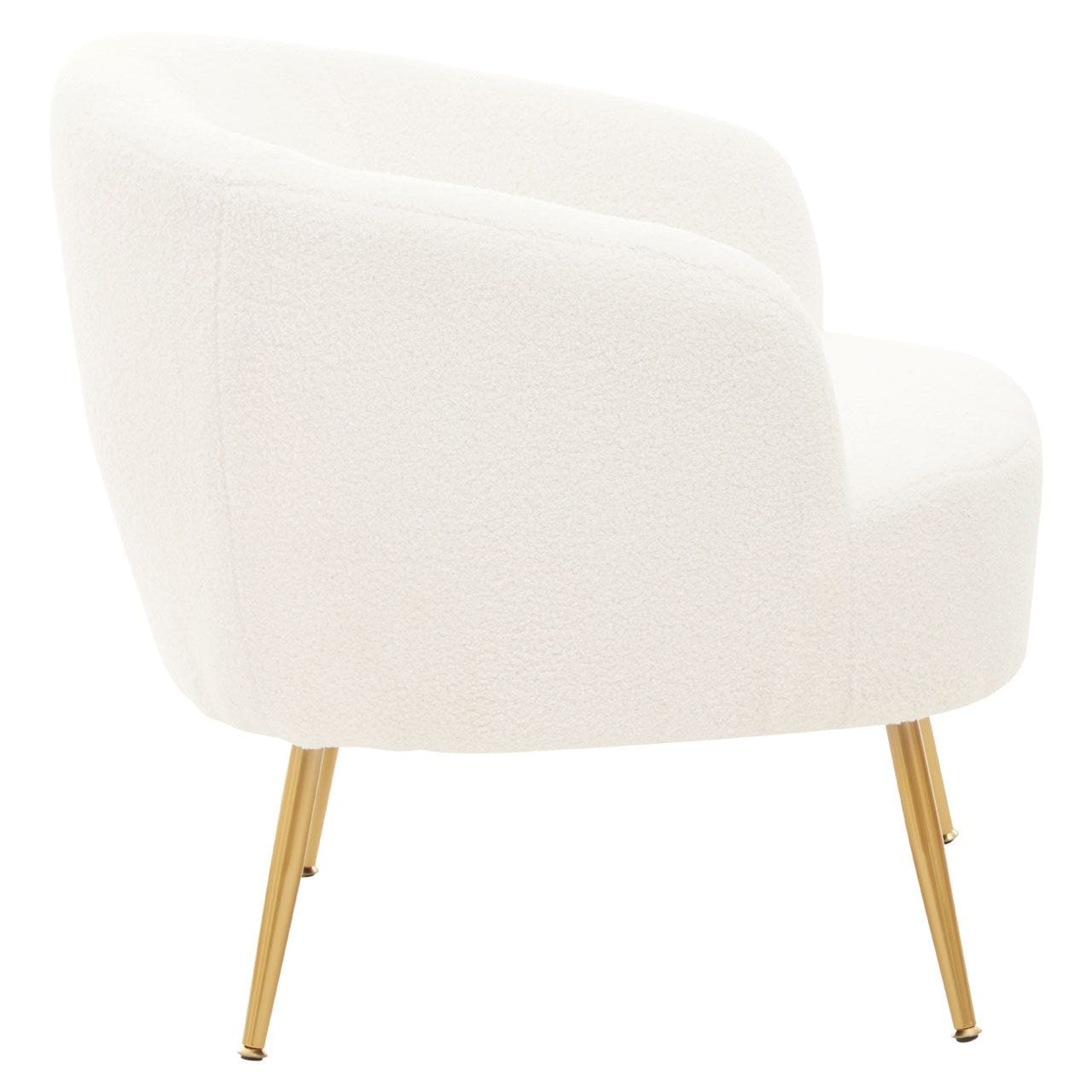 Noosa & Co. Living Tasmine Curved Armchair With Gold Finish Legs House of Isabella UK