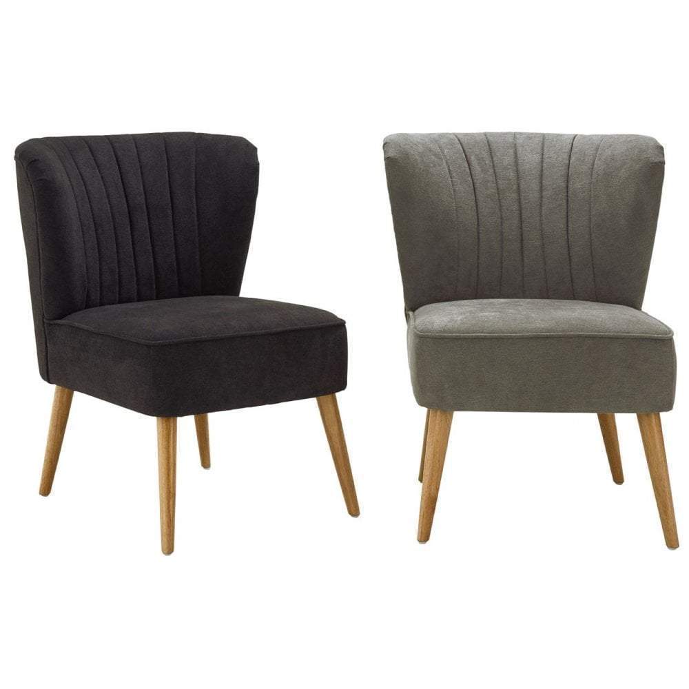 Noosa & Co. Living Wingback Chair, Charcoal Chenille, Rubberwood Legs House of Isabella UK