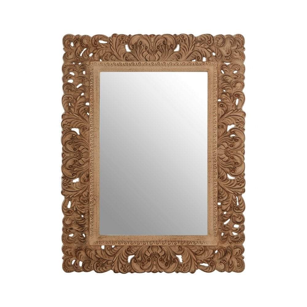 Noosa & Co. Mirrors Antique Brown Rectangular Leaf Wall Mirror House of Isabella UK