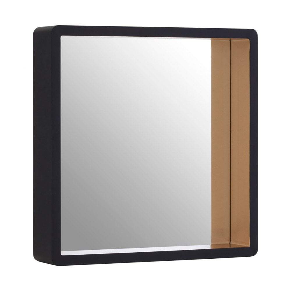 Noosa & Co. Mirrors Large Black Wall Mirror with Gold Edge House of Isabella UK