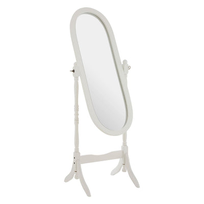 Noosa & Co. Mirrors Oval Cheval Mirror With White Wood Frame House of Isabella UK