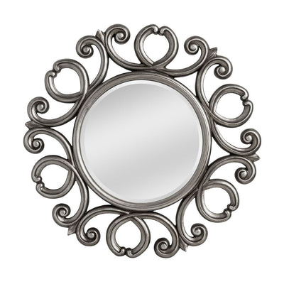 Noosa & Co. Mirrors Silver Finish Frame Round Wall Mirror House of Isabella UK