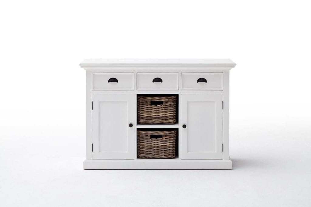 Novasolo Living Buffet with 2 Baskets - Classic White House of Isabella UK