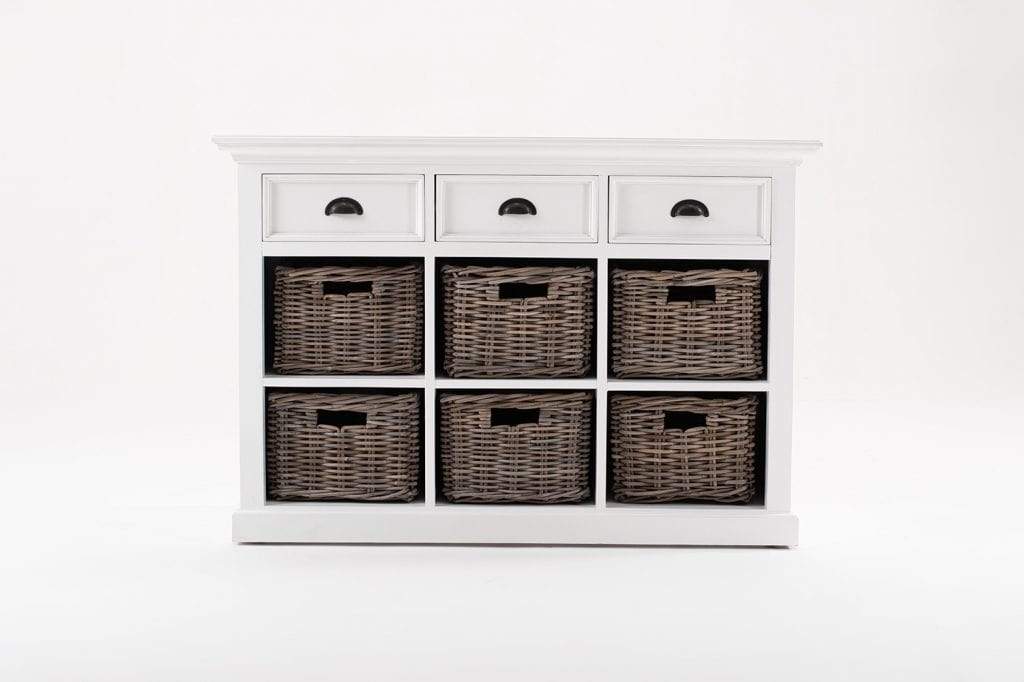 Novasolo Living Buffet with 6 Baskets - Classic White House of Isabella UK