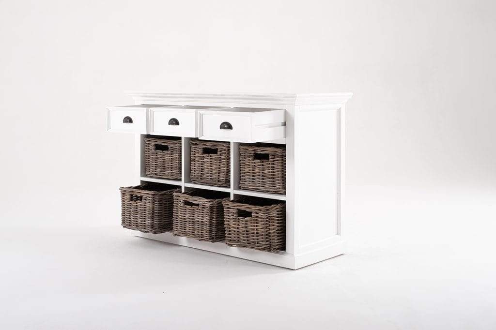 Novasolo Living Buffet with 6 Baskets - Classic White House of Isabella UK