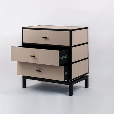 Bertie 3 Drawer Chest Pumice Leather