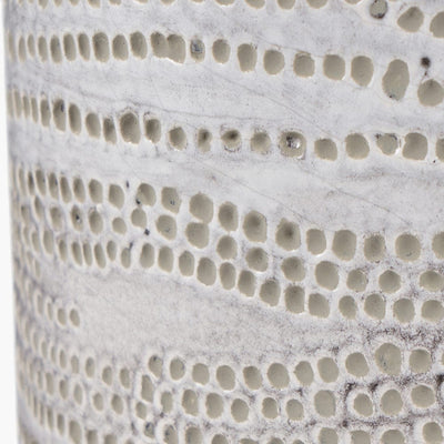 Pacific Lifestyle Accessories Alina White Dot Design Stoneware Vase House of Isabella UK