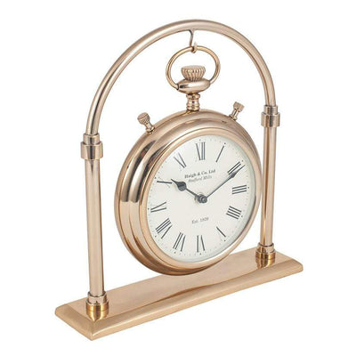 Pacific Lifestyle Accessories Antique Brass & Glass Carriage Clock House of Isabella UK