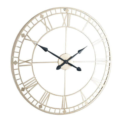 Pacific Lifestyle Accessories Antique Gold Metal Round Wall Clock House of Isabella UK