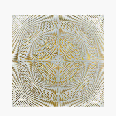 Pacific Lifestyle Accessories Antiqued White and Gold Textured Metal Wall Art House of Isabella UK