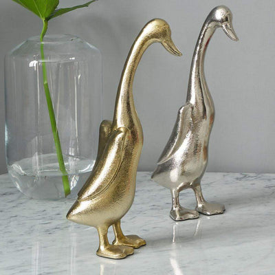Pacific Lifestyle Accessories Gold Metal Large Duck Statue House of Isabella UK