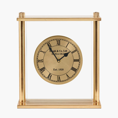 Pacific Lifestyle Accessories Gold Square Framed Standing Table Clock House of Isabella UK