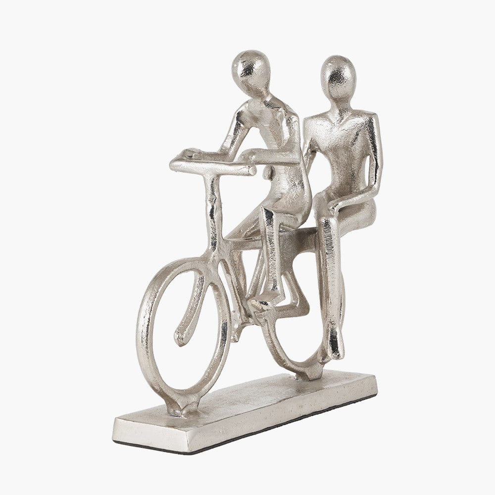 Pacific Lifestyle Accessories Shiny Silver Double Cyclist Ornament House of Isabella UK