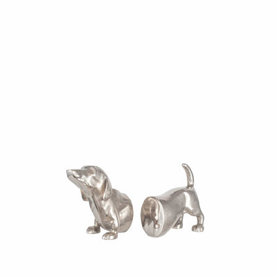 Pacific Lifestyle Accessories Silver Metal Sausage Dog Book Ends House of Isabella UK