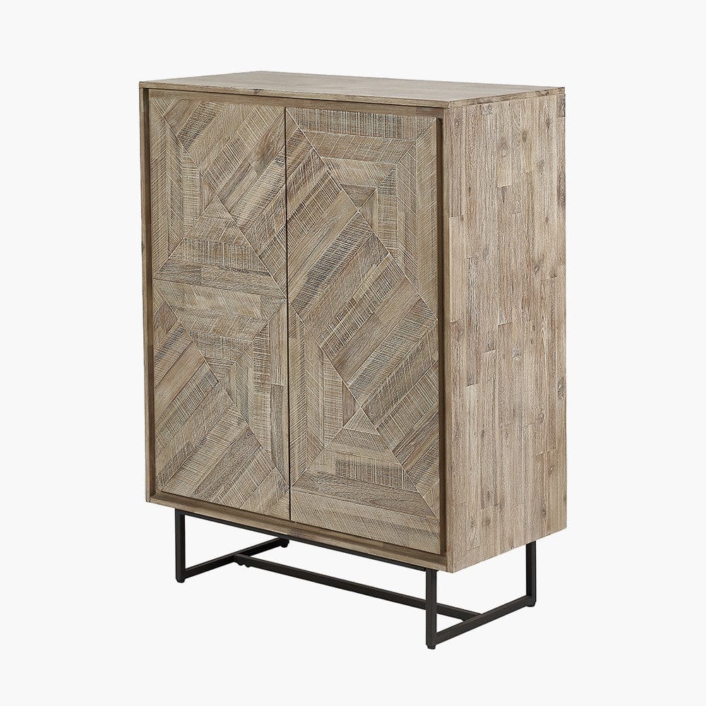 Pacific Lifestyle Dining Marca Acacia Wood 2 Door Bar Cabinet House of Isabella UK