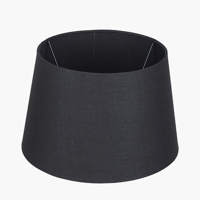 Pacific Lifestyle Lighting Adelaide 35cm Black Tapered Poly Cotton Shade House of Isabella UK