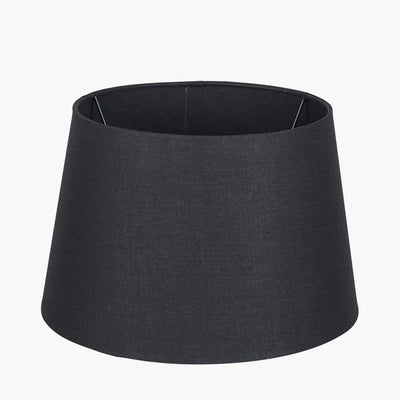 Pacific Lifestyle Lighting Adelaide 35cm Black Tapered Poly Cotton Shade House of Isabella UK