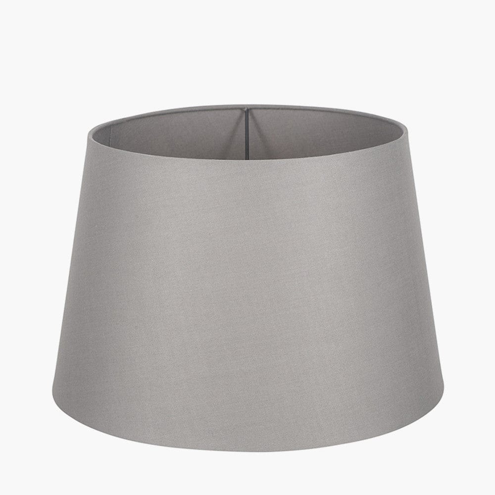 Pacific Lifestyle Lighting Adelaide 35cm Steel Grey Tapered Poly Cotton Shade House of Isabella UK