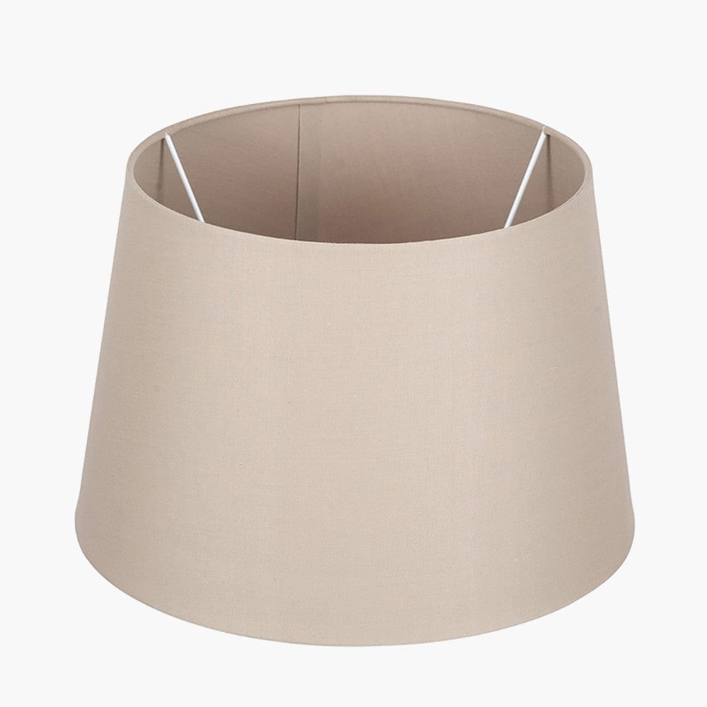 Pacific Lifestyle Lighting Adelaide 35cm Taupe Tapered Poly Cotton Shade House of Isabella UK