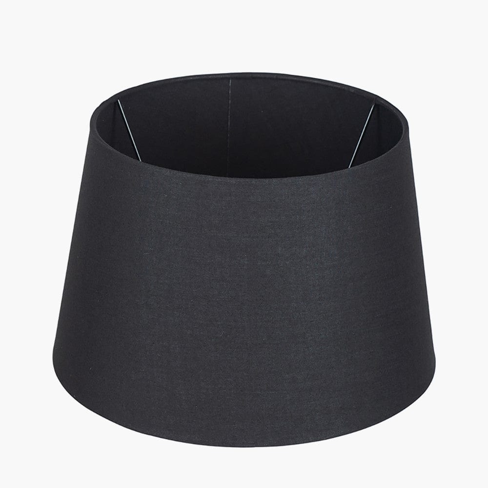 Pacific Lifestyle Lighting Adelaide 40cm Black Tapered Poly Cotton Shade House of Isabella UK