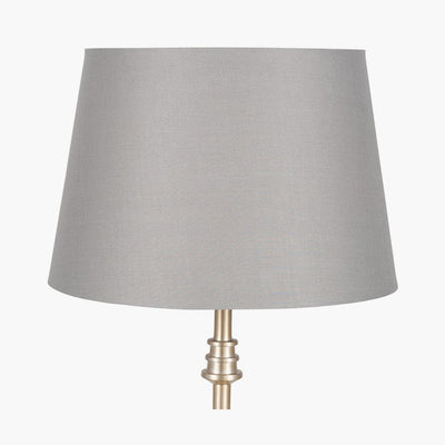 Pacific Lifestyle Lighting Adelaide 40cm Steel Grey Tapered Poly Cotton Shade House of Isabella UK