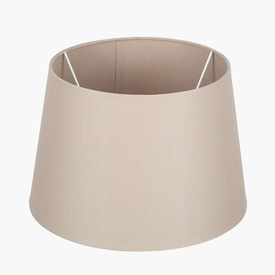 Pacific Lifestyle Lighting Adelaide 40cm Taupe Tapered Poly Cotton Shade House of Isabella UK