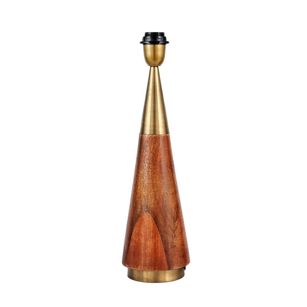 Pacific Lifestyle Lighting Allura Antique Brass and Dark Wood Table Lamp House of Isabella UK