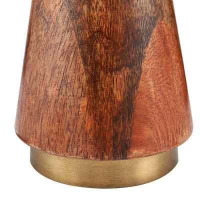Pacific Lifestyle Lighting Allura Antique Brass and Dark Wood Table Lamp House of Isabella UK