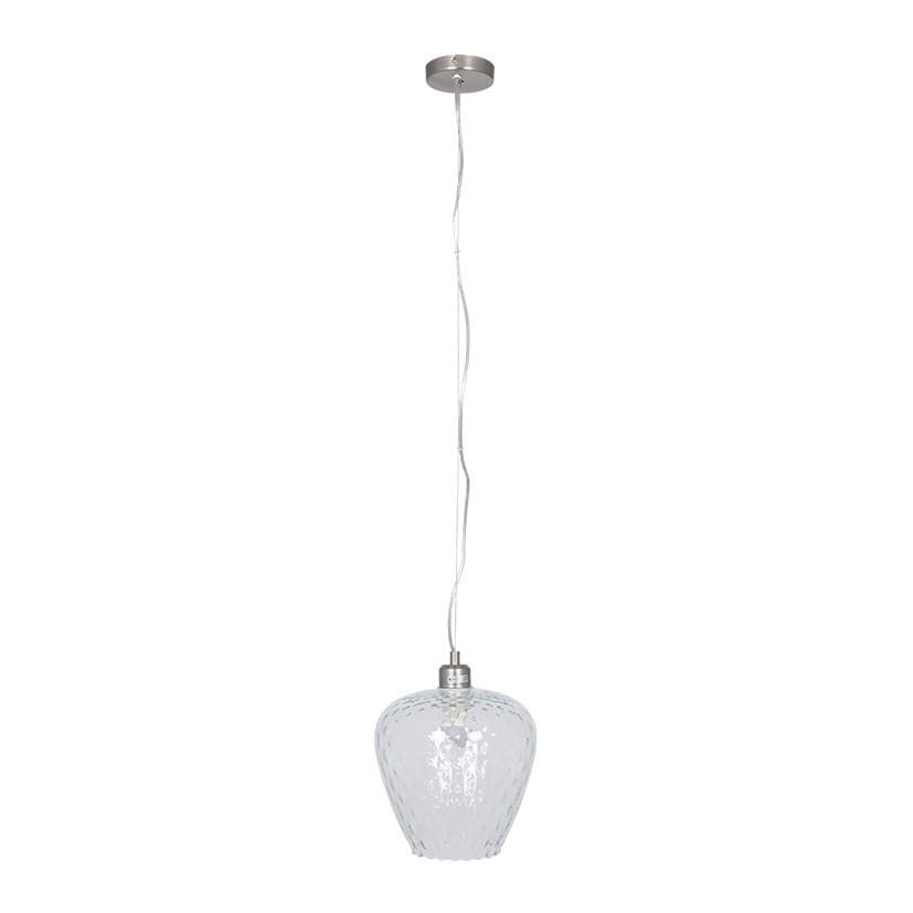 Pacific Lifestyle Lighting Almada Textured Clear Glass Electrified Pendant House of Isabella UK