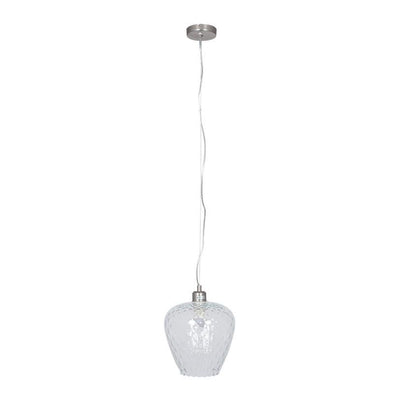 Pacific Lifestyle Lighting Almada Textured Clear Glass Electrified Pendant House of Isabella UK