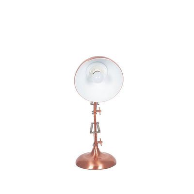 Pacific Lifestyle Lighting Alonzo Brushed Copper Metal Task Table Lamp House of Isabella UK