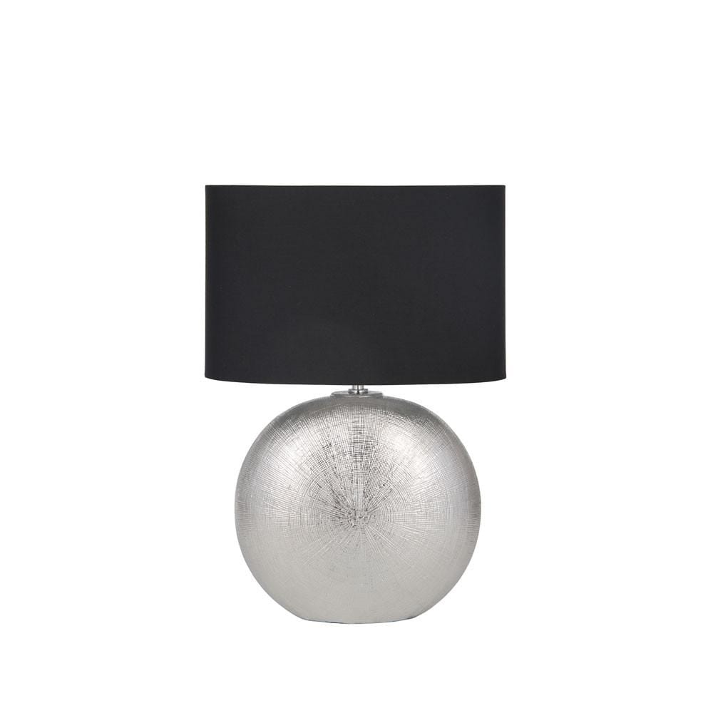 Pacific Lifestyle Lighting Alpha Silver Textured Ceramic Table Lamp House of Isabella UK