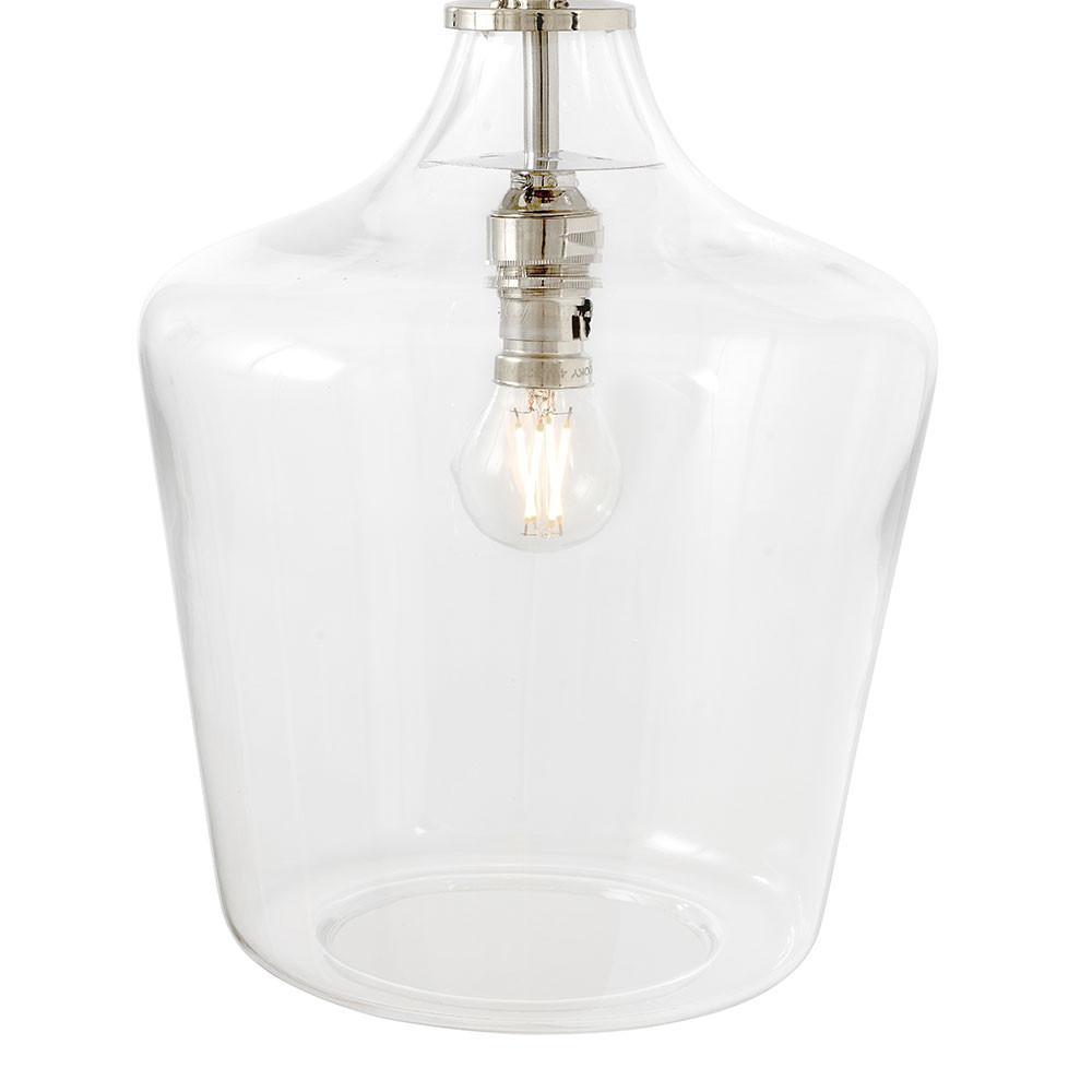 Pacific Lifestyle Lighting Anise Silver Metal and Glass Pendant House of Isabella UK