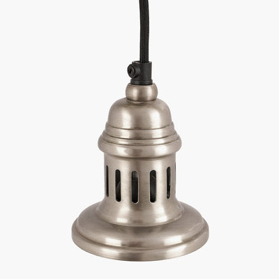 Pacific Lifestyle Lighting Antique Silver Metal Electrical Ceiling Fitting for Café & Dome Pendants House of Isabella UK