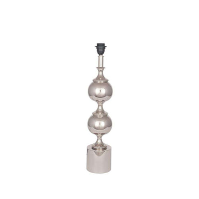 Pacific Lifestyle Lighting Asilah Silver Aluminium Tall Footed Table Lamp House of Isabella UK