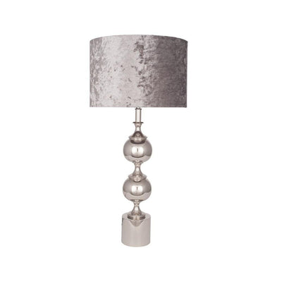 Pacific Lifestyle Lighting Asilah Silver Aluminium Tall Footed Table Lamp House of Isabella UK