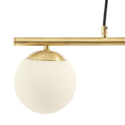 Pacific Lifestyle Lighting Asterope 3 White Orb and Gold Metal Pendant House of Isabella UK