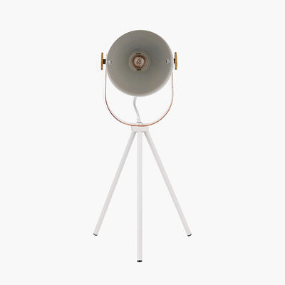 Pacific Lifestyle Lighting Auden White Metal Tripod Table Lamp House of Isabella UK
