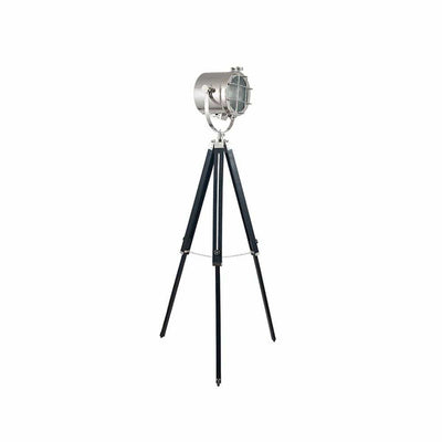 Pacific Lifestyle Lighting Beckett Black and Silver Tripod Marine Floor Lamp House of Isabella UK
