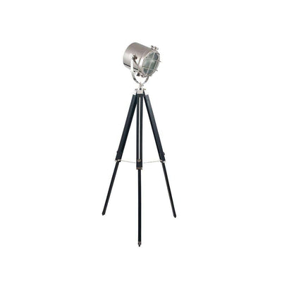 Pacific Lifestyle Lighting Beckett Black and Silver Tripod Marine Floor Lamp House of Isabella UK
