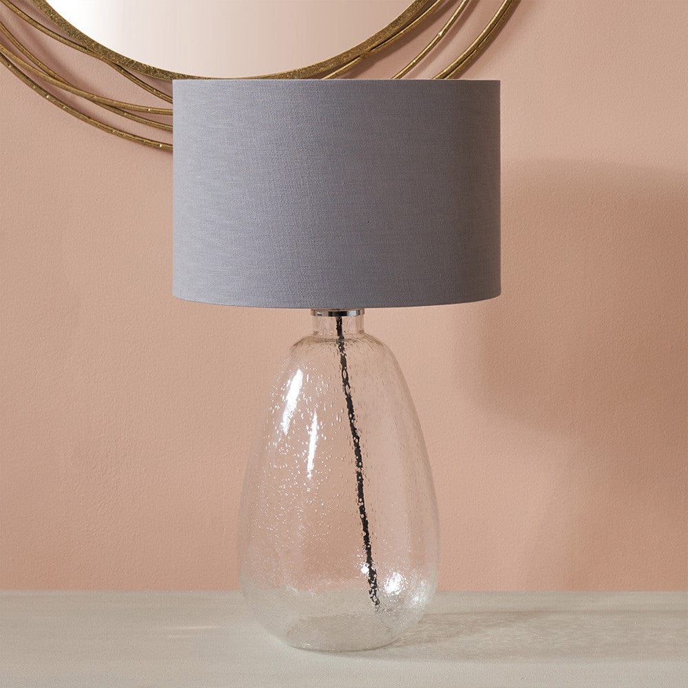 Pacific Lifestyle Lighting Beja Organic Shape Tall Clear Bubble Glass Table Lamp House of Isabella UK